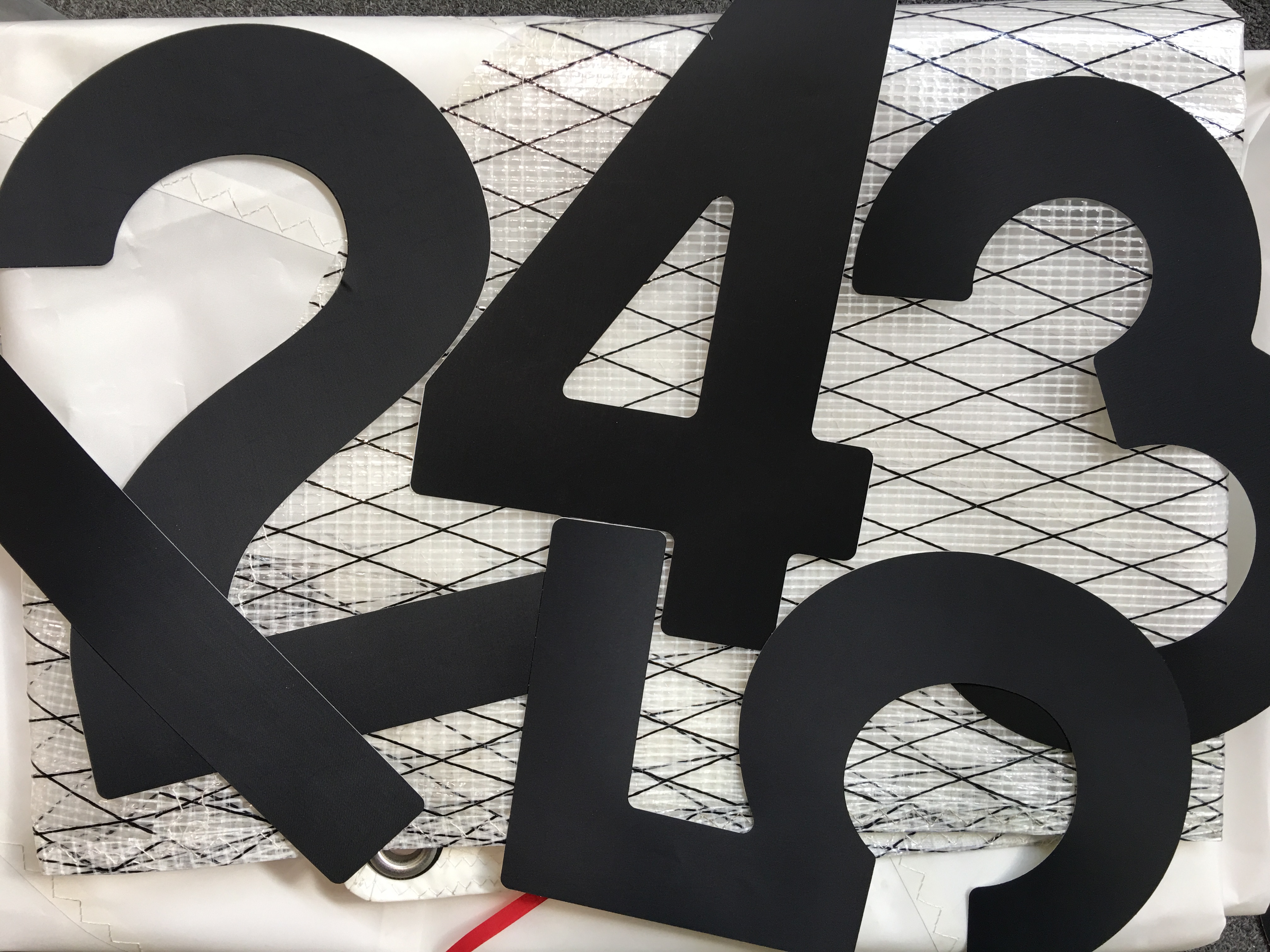 Laser Sail Numbers Black: Laser Sail Numbers & Letters 300 mm Black - Laser number 300mm Black.JPG