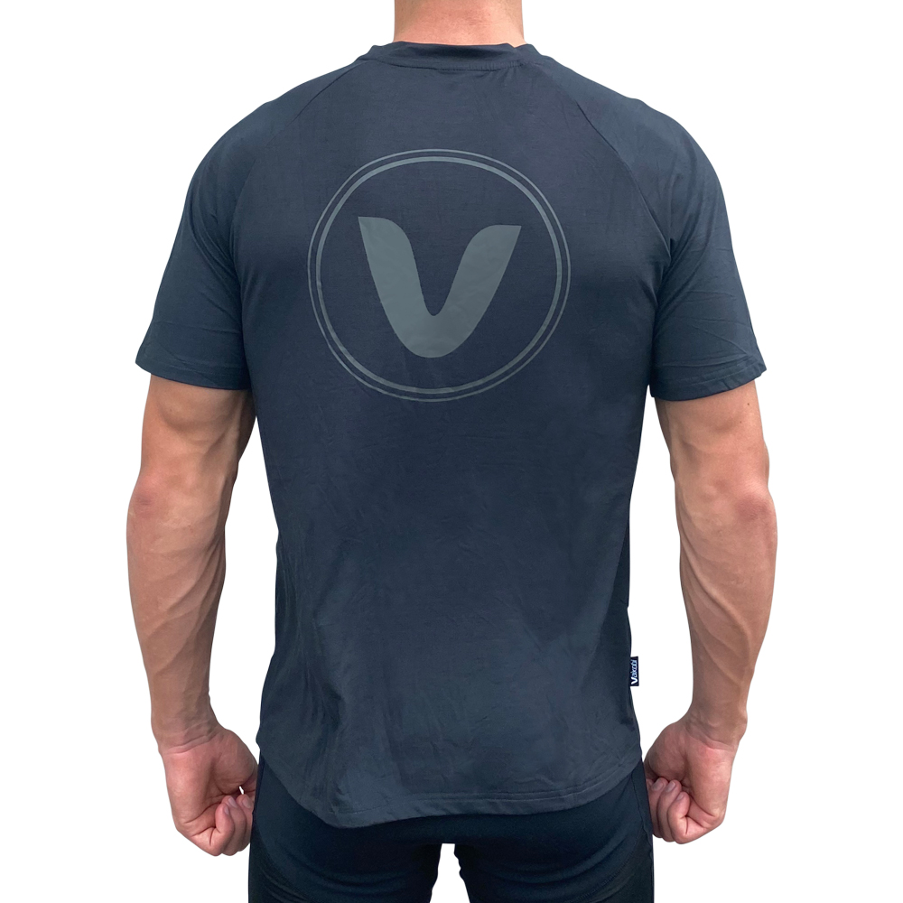 VK-244-LOGO-CH: LOGO UV SHORT SLEEVE MENS TECH TEE - vaikobi_logo_tee_charcoal_b_1_.jpg