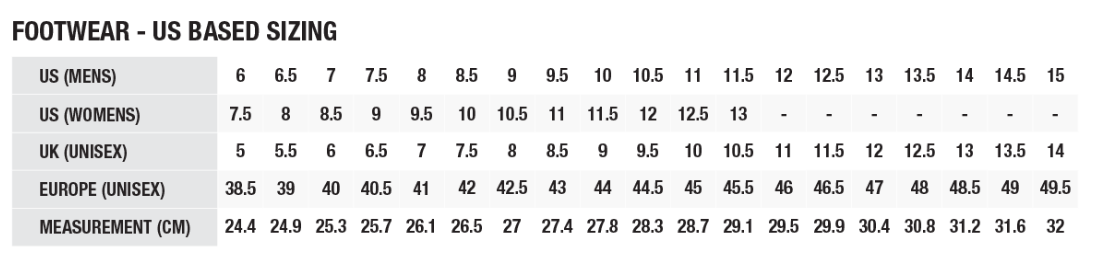 Footwear Size Chart 2026.webp