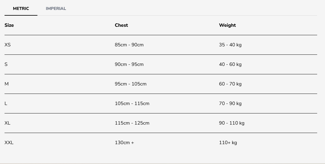 vk_780 size chart 2026.png