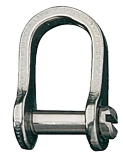 Ronstan D Shackle, 3/16" Slotted Pin